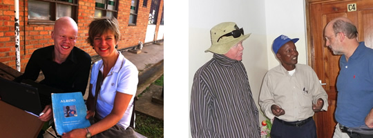 Entwicklung eines Booklets in Chichewa für Menschen mit Albinismus in Malawi - Koordinator Peter Kundy, Dr Alfred Naiburi und Dr. Georg Klein Entwicklung eines Booklets in Chichewa für Menschen mit Albinismus in Malawi - Koordinator Peter Kundy, Dr Alfred Naiburi und Dr. Georg Klein